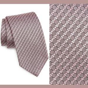 NEW $210 Ermenegildo Zegna [ Silk Tie ] in‎ Pink Patterned
